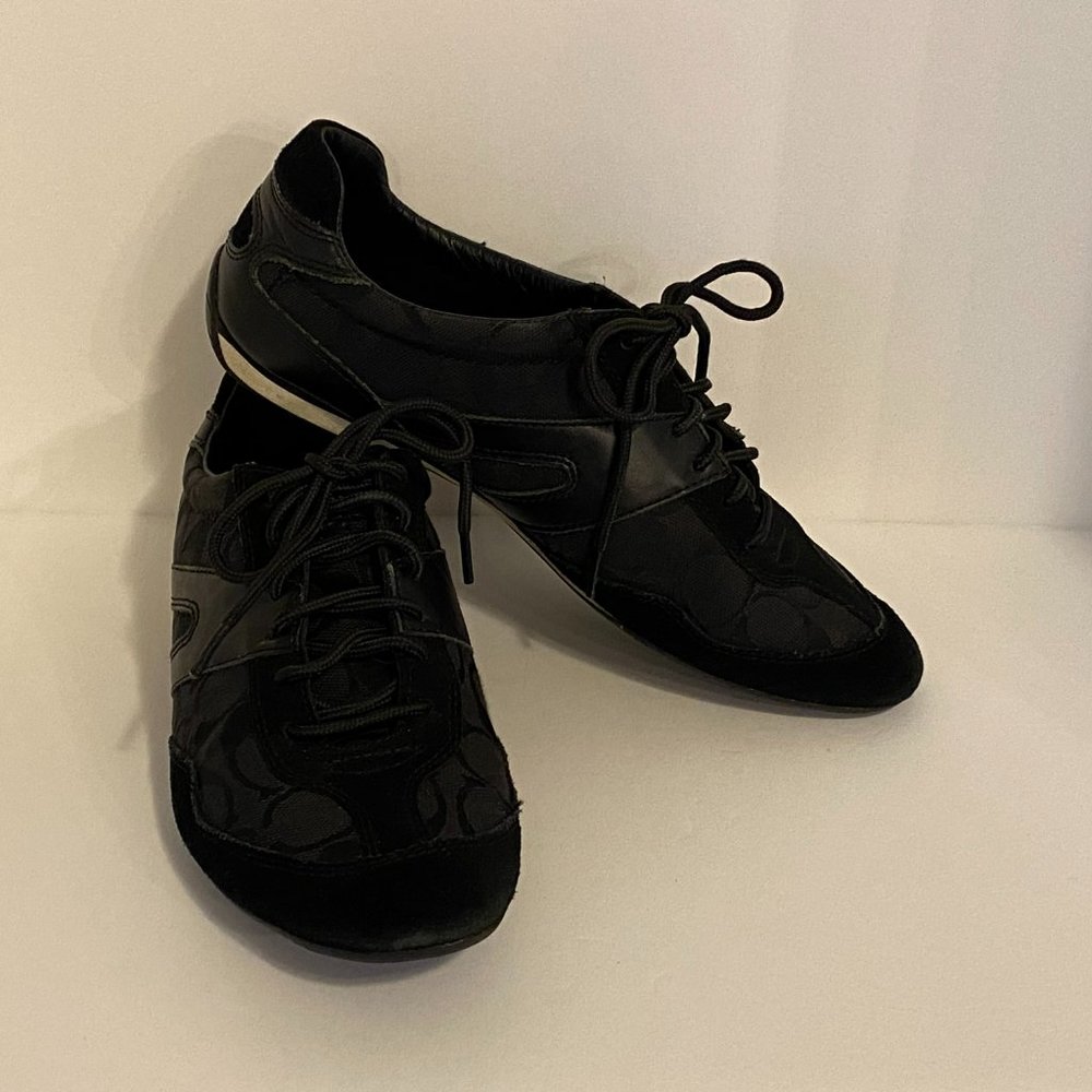 Authentic Coach Lexey Signature Sneakers Tennis Shoes Black size 8.5